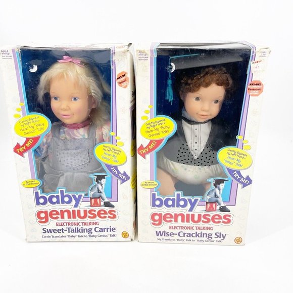Baby Geniuses Wise-Cracking Sly Sweet Talking Carrie Doll Lot 2 1997 FLAWS READ - Picture 10 of 16
